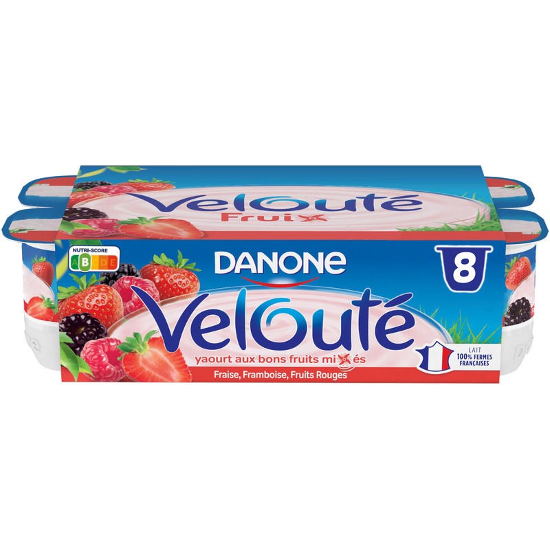 DANONE Velouté Fruix Fruits Rouges - 8x125g