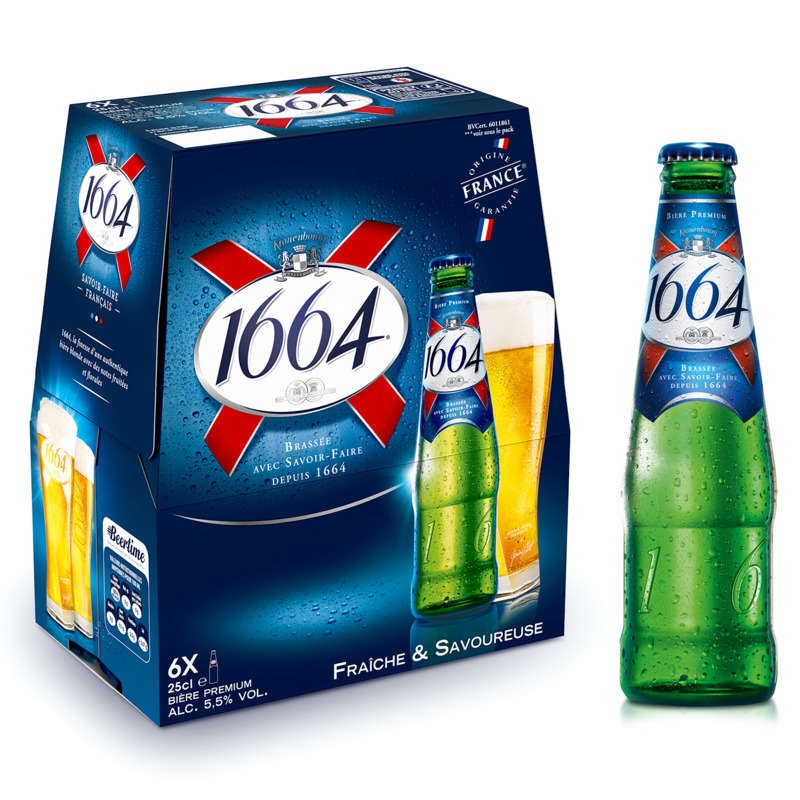 KRONENBOURG Bière blonde 1664 5.5° - 6x25cl