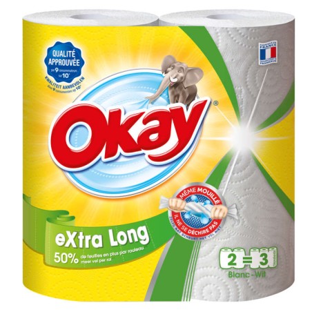 OKAY Essuie-tout Blanc XXL - x2