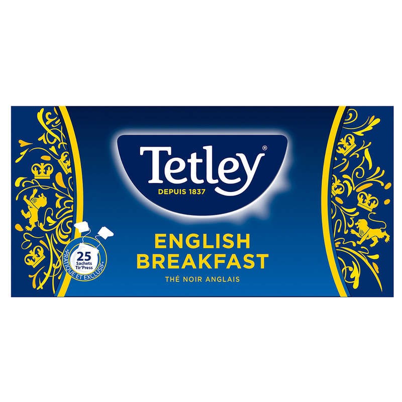 TETLEY Thé anglais english breakfast 25 sachets - 50g