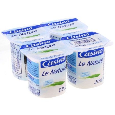 CASINO Yaourt Nature - 4x125g