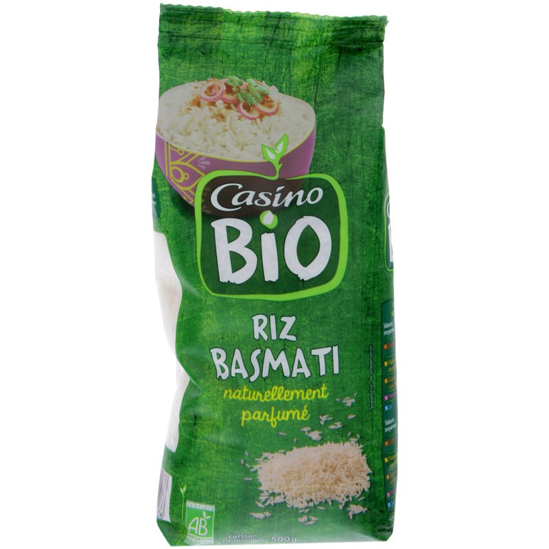 CASINO Riz Basmati naturellement parfumé Bio - 500g