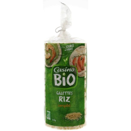 CASINO Galettes de riz complet Bio - 115g