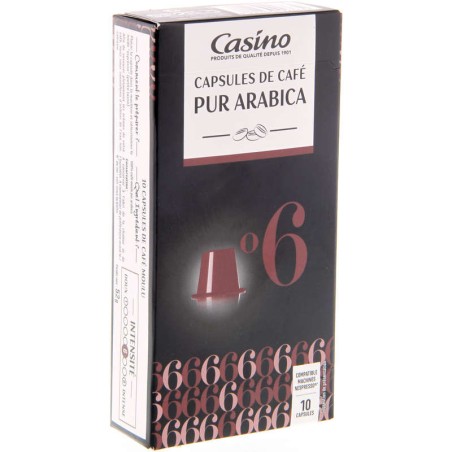 CASINO Capsules de café Pur Arabica - 52g