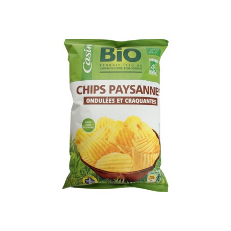 CASINO Chips ondulées paysannes Bio - 125g