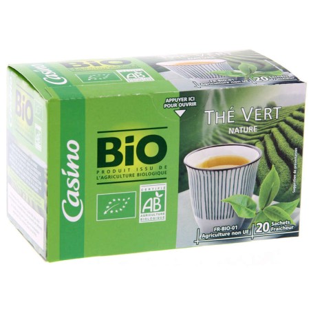 CASINO Thé vert Nature Bio 20 sachets - 36g