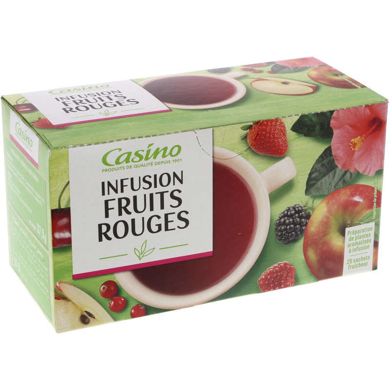 CASINO Infusion Fruits Rouges 25 sachets - 37.5g