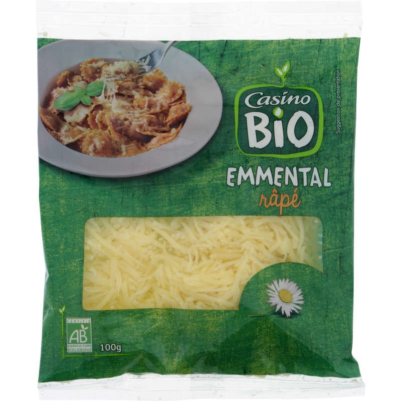 CASINO Emmental rapé Bio - 100g