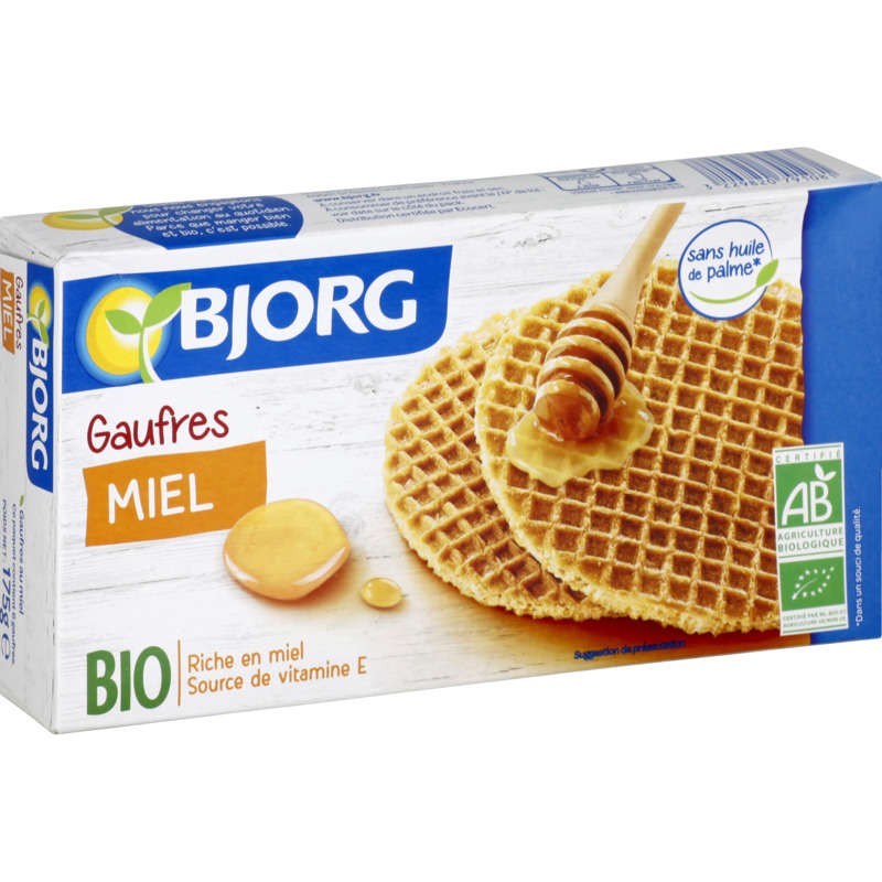 BJORG Gaufres au Miel Bio - 175g