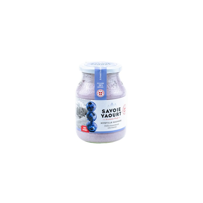 SAVOIE YAOURT Yaourt brassé myrtille pot verre - 500g