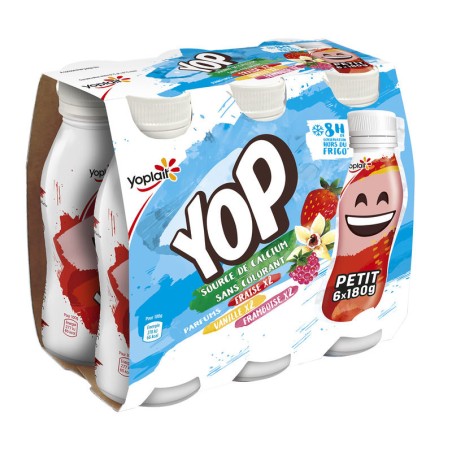 YOPLAIT P'tit Yop Arômes Panachés - 6x180g