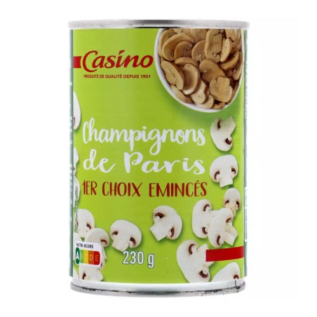 CASINO Champignons émincés 1er choix - 230g