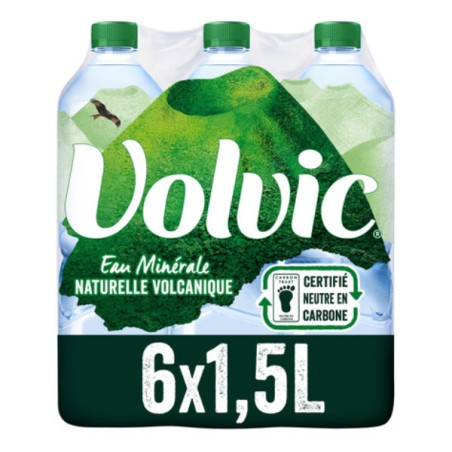 VOLVIC Eau minérale naturelle - 6x1.5L