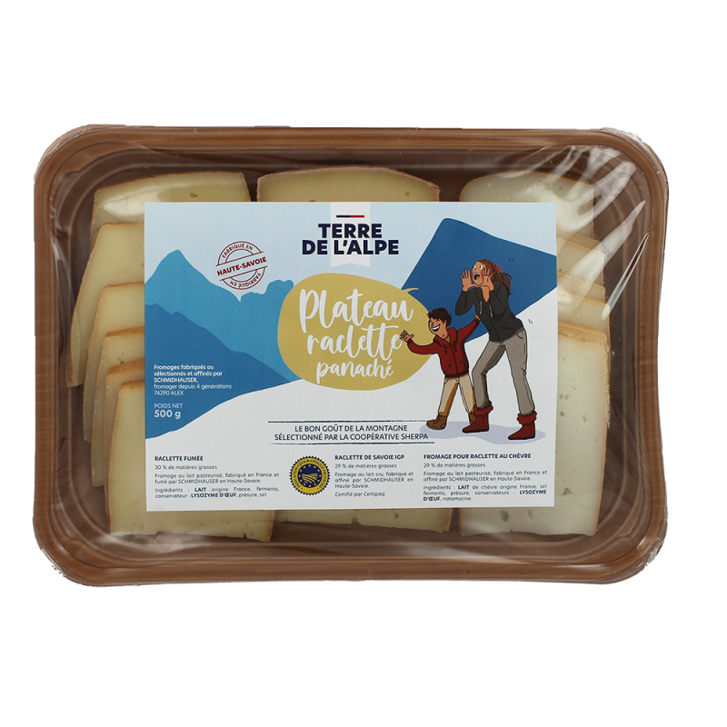 TERRE DE L'ALPE Plateau Raclette panaché - 500g