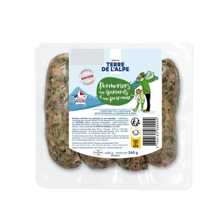 TERRE DE L'ALPE Pormoniers de Savoie Epinards poireaux - 4x85g