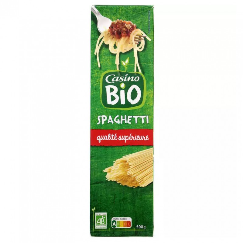 CASINO BIO Pâtes Spaghetti Bio - 500g CASINO BIO Pâtes Spaghetti Bio - 500g
