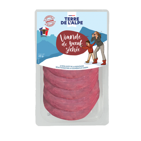 TERRE DE L'ALPE Viande Séchée de Bœuf - 40g