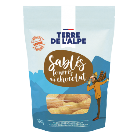 TERRE DE L'ALPE Sablés Fourrés Chocolat - 130g