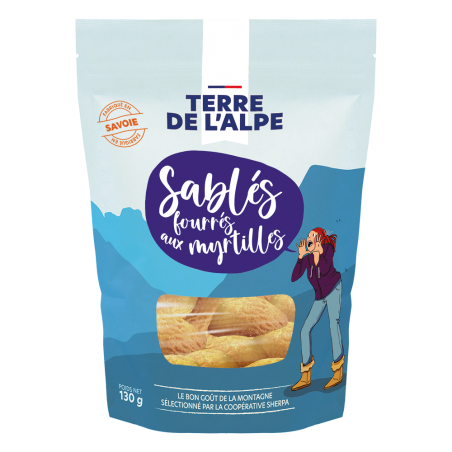 TERRE DE L'ALPE Sablés Myrtille - 130g