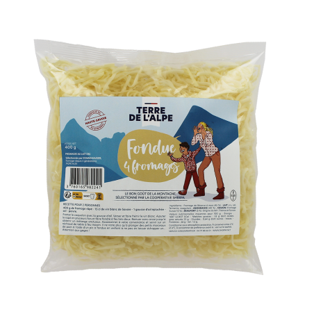 TERRE DE L'ALPE Fondue râpée sans Emmental - 400g